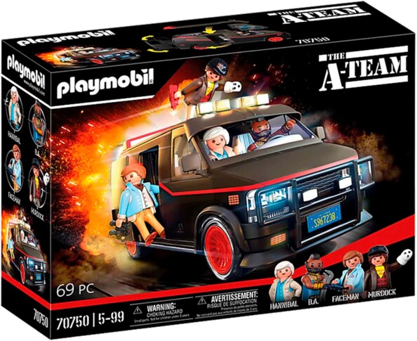 La furgoneta del Equipo A de Playmobil y sus héroes legendarios.