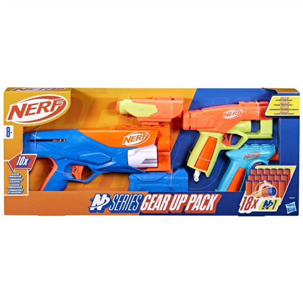 Pack de 3 blásters N Series Gear Up con 18 dardos N1