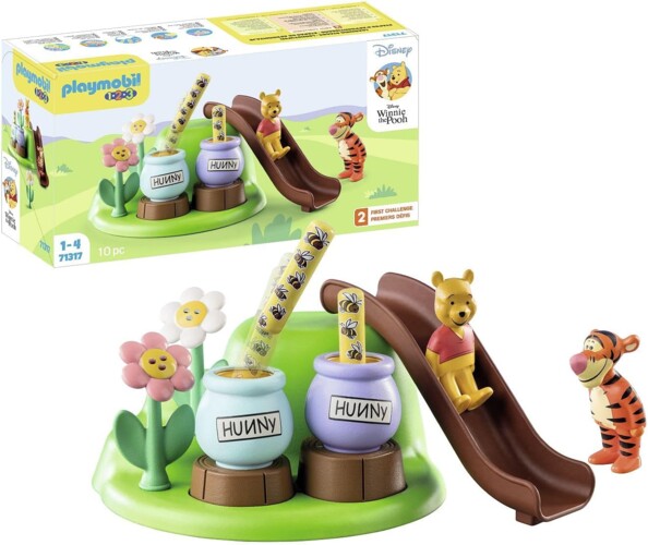 Playmobil 1.2.3 – Winnie the Pooh y Tigger con jardín de abejas