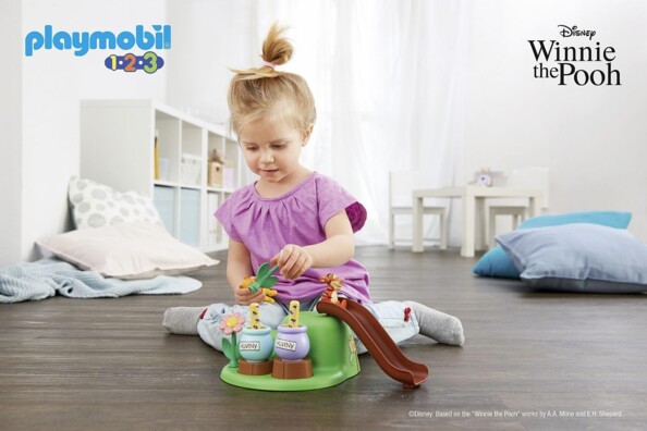 Playmobil 1.2.3 – Winnie the Pooh y Tigger con jardín de abejas
