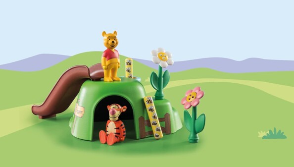 Playmobil 1.2.3 – Winnie the Pooh y Tigger con jardín de abejas