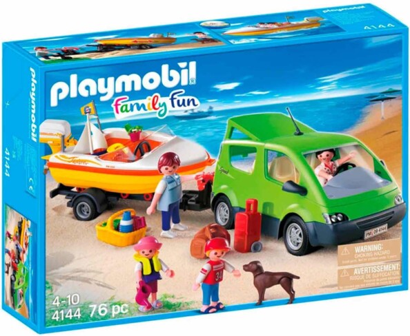 Playmobil Family Fun : coche familiar con remolque y lancha