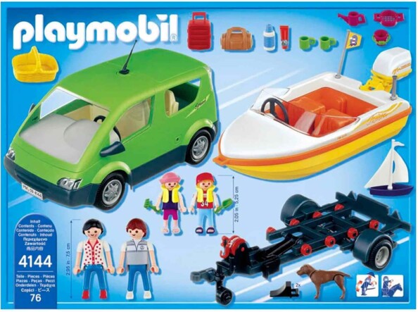 Playmobil Family Fun : coche familiar con remolque y lancha