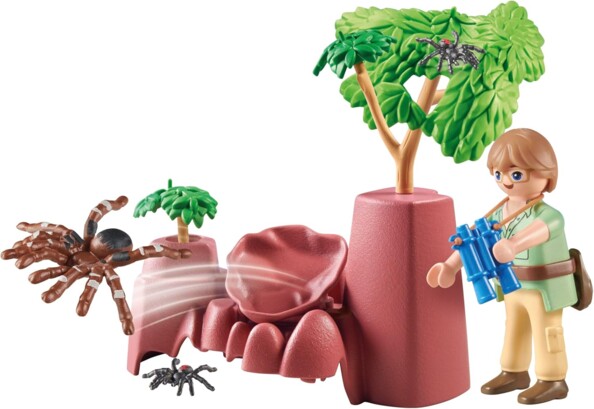 Playmobil roca con araña gigante: aventura y misterio