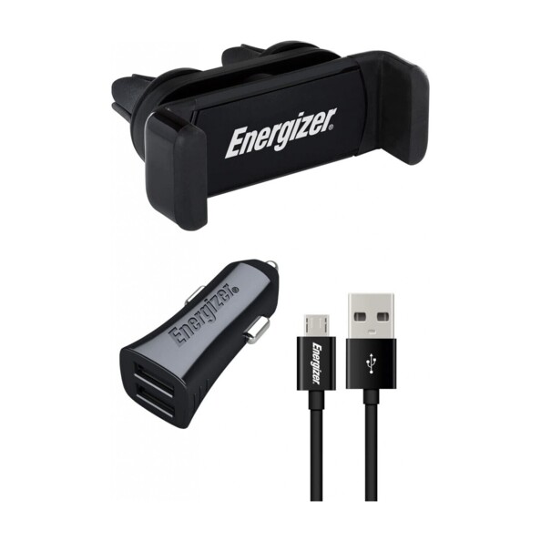 Soporte smartphone para rejilla con cargador 17 W y cable Micro-USB