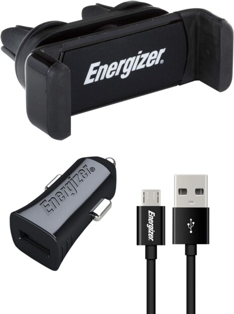 Soporte para smartphone para rejilla con cargador 5 W y cable Micro-USB