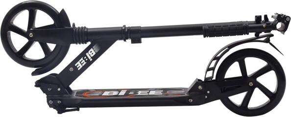 Patinete plegable para adultos con rueda grande, caballete y suspensión