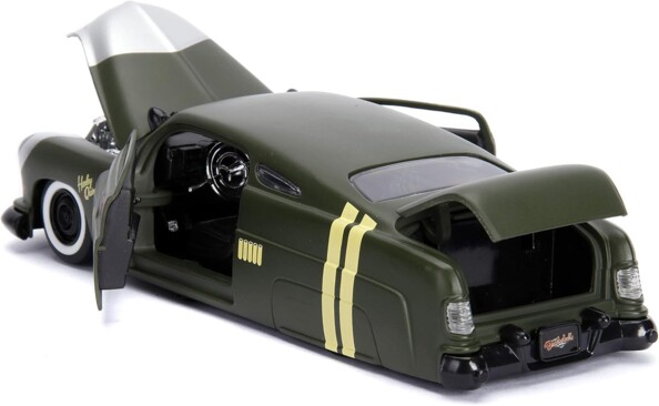 Coche en miniatura Harley Quinn con Mercury 1951 para coleccionistas y fans de D