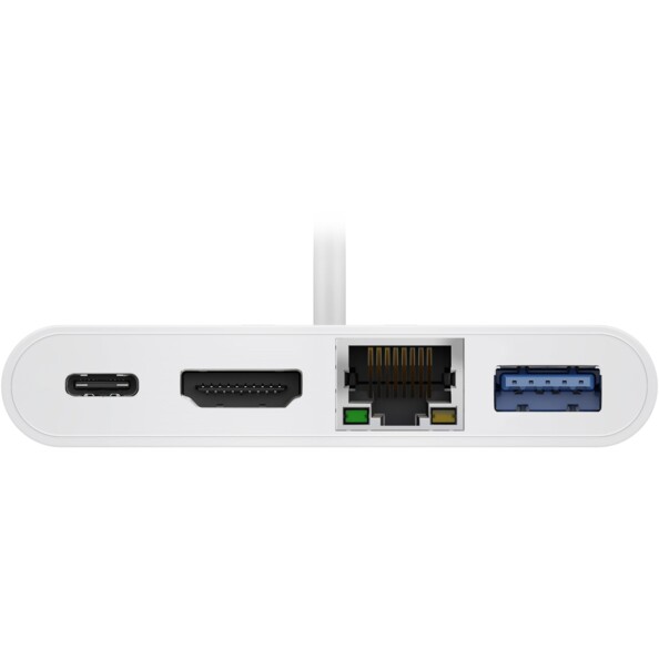 Adaptador USB-C multipuerto HDMI, RJ45, USB-A y USB-C PD
