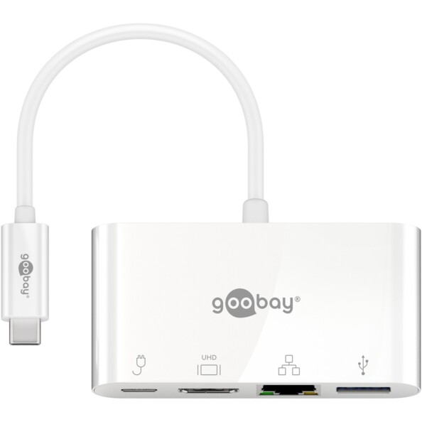 Adaptador USB-C multipuerto HDMI, RJ45, USB-A y USB-C PD