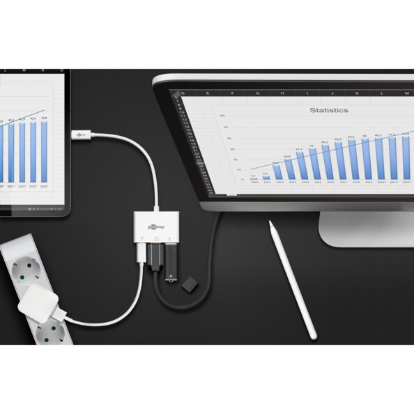 Adaptador USB-C multipuerto HDMI, USB-A y Power Delivery 60 W