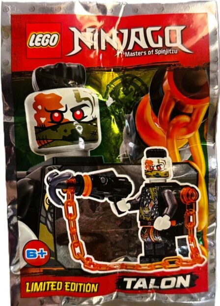 Minifigura LEGO NINJAGO Talon cazador de dragones en sobre