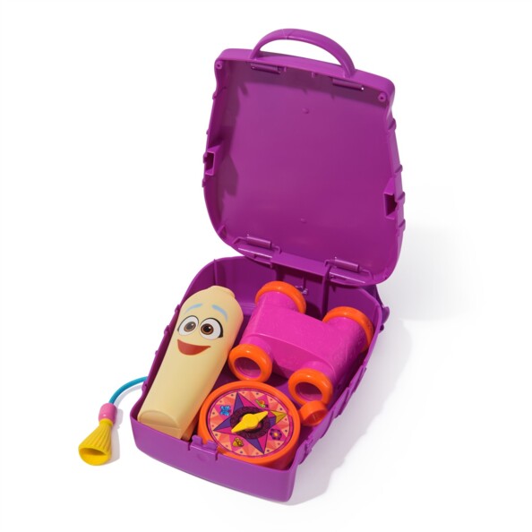 Mochila Dora la Exploradora con accesorios de aventura