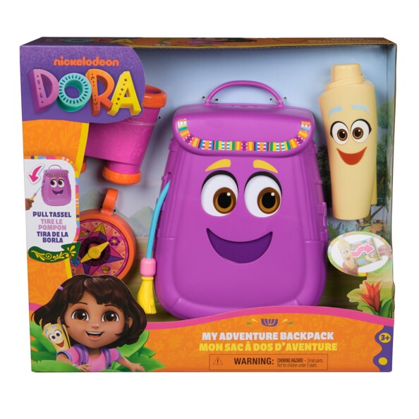 Mochila Dora la Exploradora con accesorios de aventura