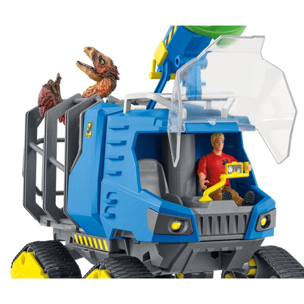 Schleich DINOSAURS Vehículo de Captura Dino con Dakotaraptor y Ranger Flynn