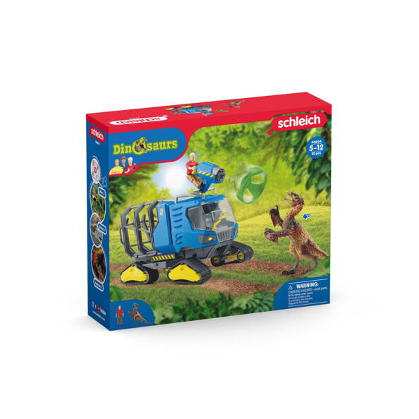 Schleich DINOSAURS Vehículo de Captura Dino con Dakotaraptor y Ranger Flynn