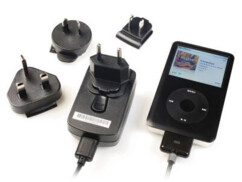 Cargador internacional para enchufe con conector dock para iPhone/iPod