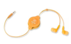 Auriculares intrauditivos retráctiles  - Naranjas