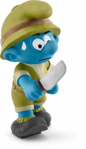 Figura Los Pitufos en la jungla : el Pitufo aventurero