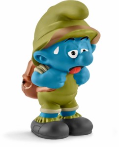 Figura Los Pitufos en la jungla : el Pitufo agotado