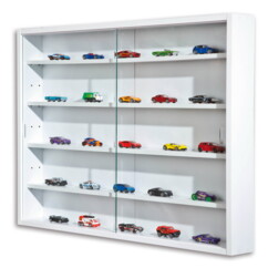 Vitrina mural Compilati para miniaturas y objetos de colección – Blanca