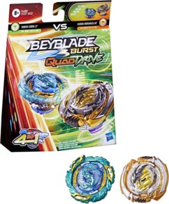 2 peonzas Beyblade Burst Quad Drive - Katana Muramasa M7 VS Vanish Cobra C7