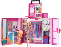 Set Armario Deluxe de Barbie con muñeca y 30 conjuntos