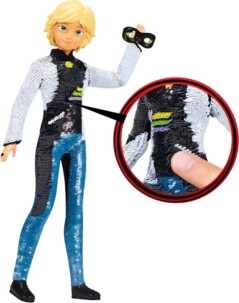 Muñeco articulado Adrien que se transforma en Cat Noir de Miraculous