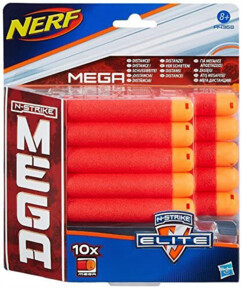 Pack de 10 dardos de espuma Mega Elite 
