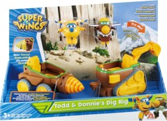 Excavadora y taladradora Super Wings con Todd y Donnie