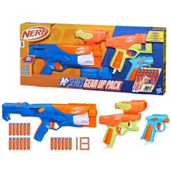 Pack de 3 blásters N Series Gear Up con 18 dardos N1
