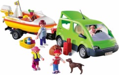 Playmobil Family Fun : coche familiar con remolque y lancha