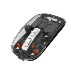 Ratón inalámbrico transparente bluetooth y RF 2,4 GHz