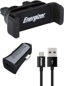 Soporte para smartphone para rejilla con cargador 5 W y cable Micro-USB
