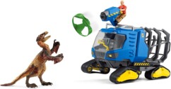 Schleich DINOSAURS Vehículo de Captura Dino con Dakotaraptor y Ranger Flynn
