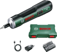 Atornillador inalámbrico PushDrive 3,6 V con 32 puntas