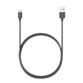 Cable Micro USB trenzado negro 1,20 m