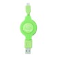 Cable Micro USB retráctil verde: funcionalidad con estilo