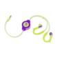 Auriculares intrauditivos retráctiles Sport -  Violeta/Amarillo
