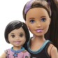 Set completo Barbie Niñera con niña pequeña y su cama