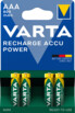 Pack de 4 pilas recargables Varta AAA 800 mAh para teléfonos DECT