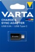 Adaptador Varta 57946 USB A a USB C para carga y sincronización