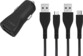 Cargador coche USB 2,4 A con cables Micro-USB / USB-C