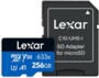 Carte mémoire High-Performance 633x MicroSD 256 Go avec adaptateur SD de la marque Lexar